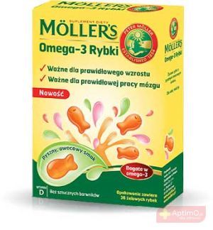 Moller`s Omega-3 Rybki 36 szt.